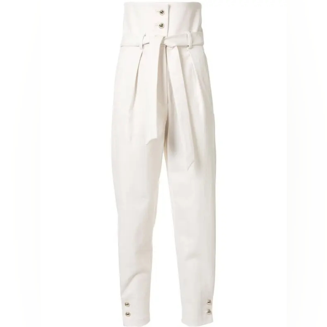 10. Nwt Iro Caelia High-Waisted Trousers Size 34 / Us 2
